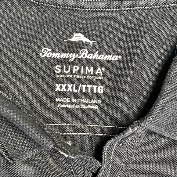 Tommy Bahama Charcoal Polo with Blue Logo - Picture 3 of 7